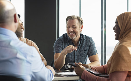 Group having a meeting